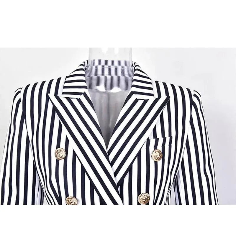 Stilla | Stribet Blazer Damer - Lækkert - Stribet-Pinstripe