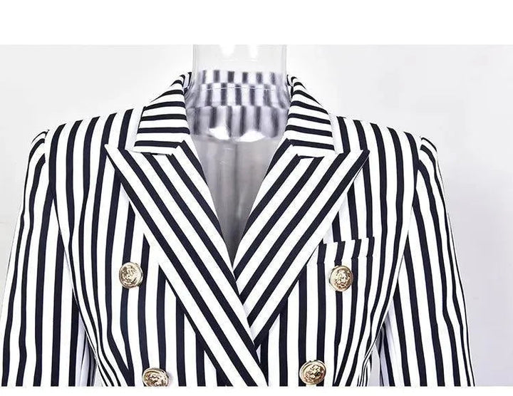 Stilla | Stribet Blazer Damer - Lækkert - Stribet-Pinstripe
