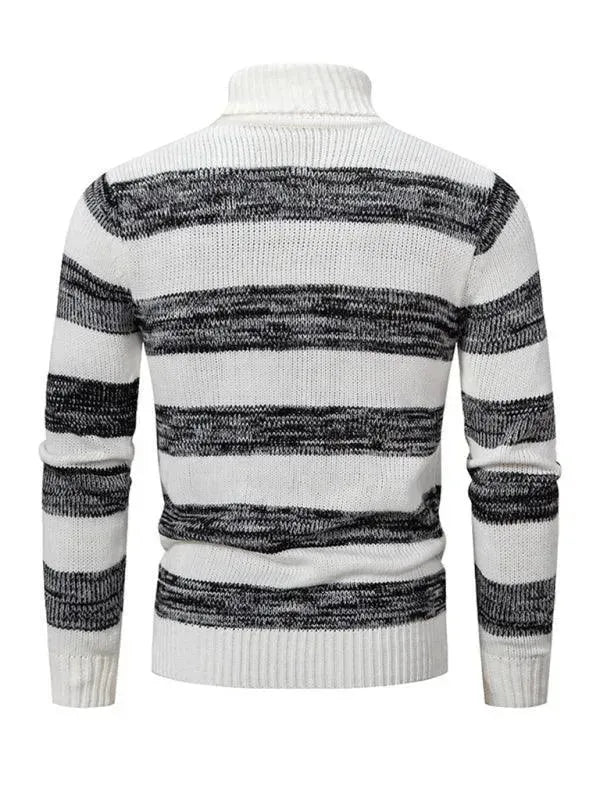Stilla | Patchwork Rullekravepullover til Herrer