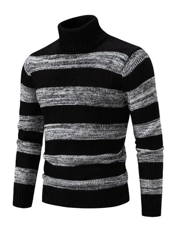 Stilla | Patchwork Rullekravepullover til Herrer