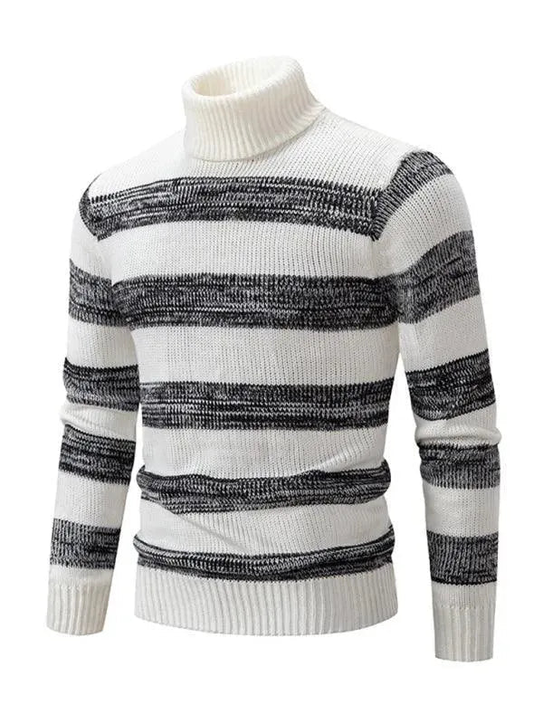 Stilla | Patchwork Rullekravepullover til Herrer