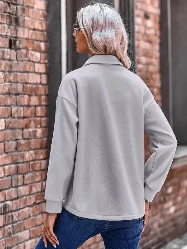 Stilla | Stilfuld Patchwork V-udskæring Damefrakke