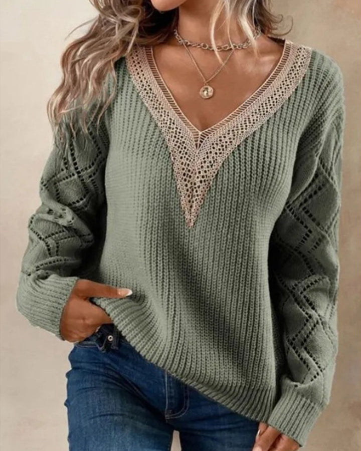 Stilla | Stilfuld V-Udskæring Pullover