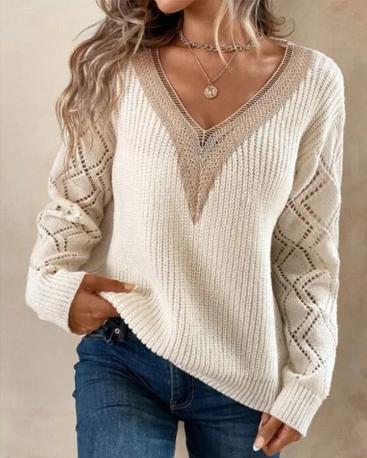 Stilla | Stilfuld V-Udskæring Pullover