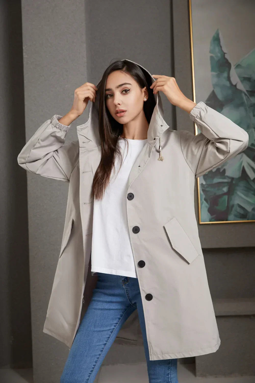 Stilla | Stilfuld Vindafvisende Trenchcoat