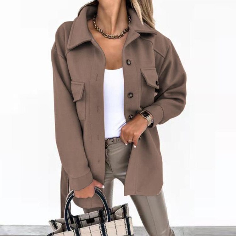 Stilla | Stilfuld Uld-Look-Jakke til Kvinder