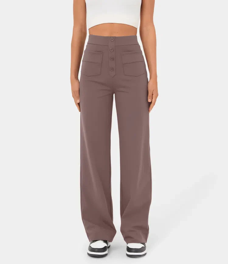 Stilla | Elastische Broek Met Hoge Taille