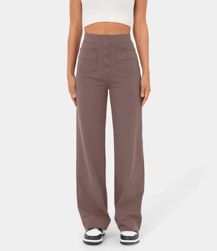 Stilla | Elastische Broek Met Hoge Taille