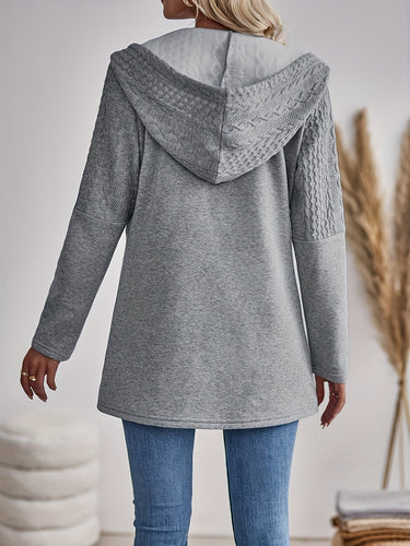 Stilla | Tekstureret Zip-Up Hoodie Jakke