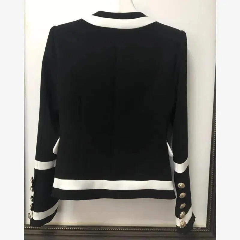 Stilla | Prinsesse-tuxedo-blazer til damer - Formelt-arbejde - Patchwork