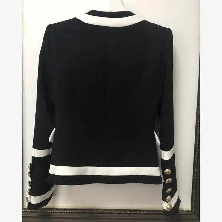 Stilla | Prinsesse-tuxedo-blazer til damer - Formelt-arbejde - Patchwork