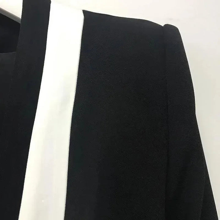 Stilla | Prinsesse-tuxedo-blazer til damer - Formelt-arbejde - Patchwork