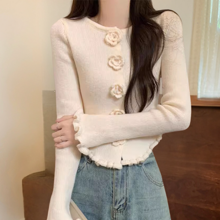 Stilla | Blomster Cardigan til Kvinder