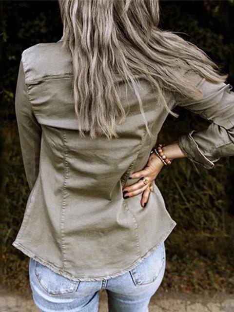 Stilla | Elegant Lang Bluse Med Knapper
