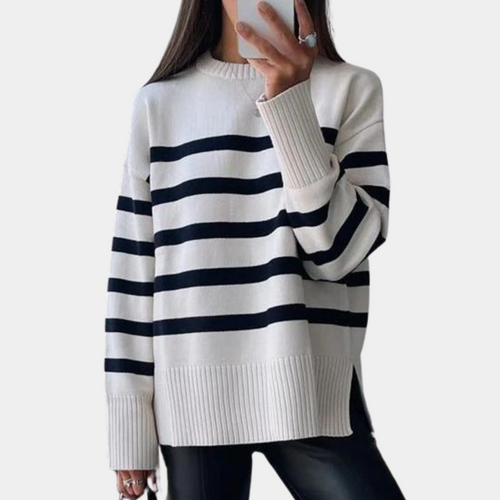 Stilla | Trendy Oversized Stribet Damepullover