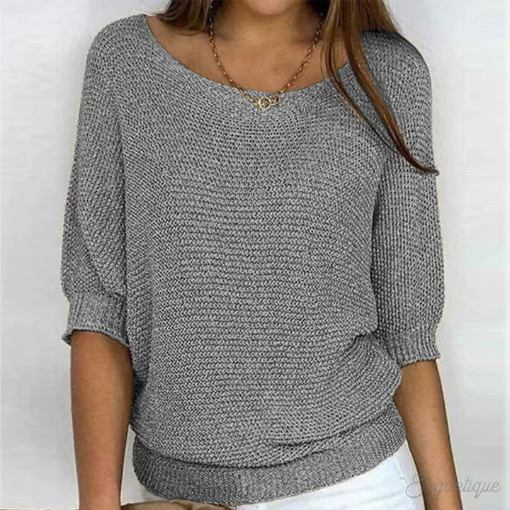 Stilla | Pullover i interlock strik