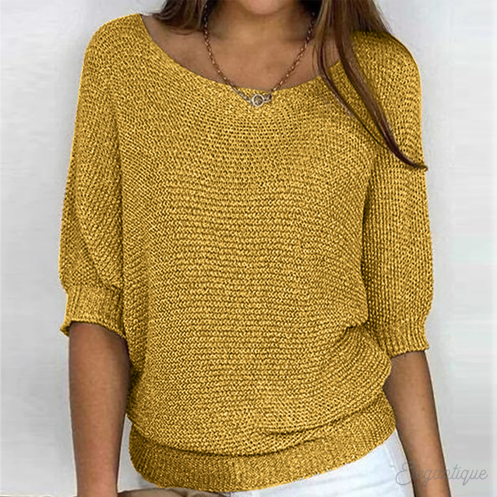 Stilla | Kreidefarbenes Oberteil mit minimalistischem Stil