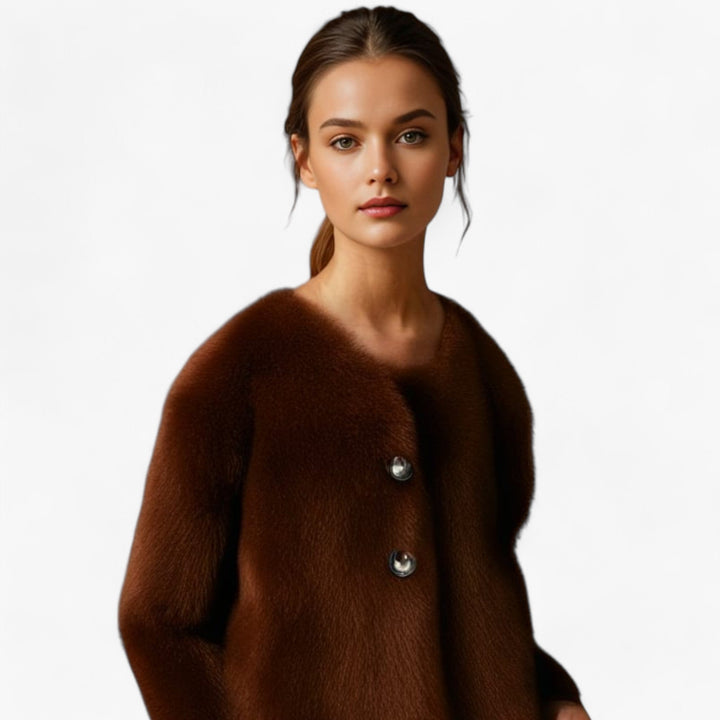 Stilla | Pullover i lammeskind med naturlig pels