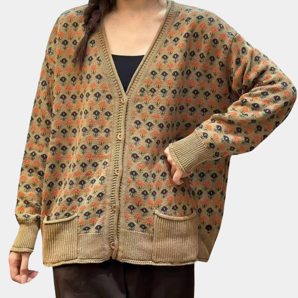 Stilla | Elegant blomster cardigan til kvinder