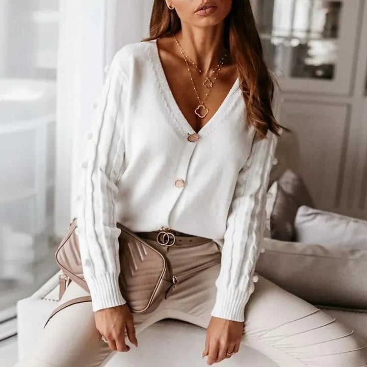 Stilla | Udsnit Strikjakke Pullover Top til kvinder