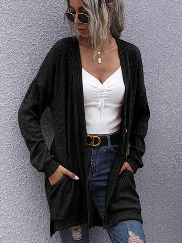 Stilla | Udsnit Dame Strikjakke Pullover
