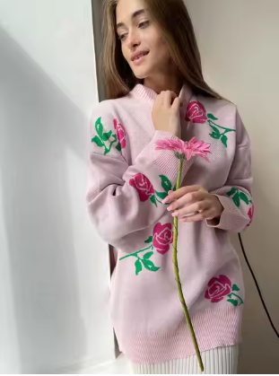 Stilla | Smuk blomsterprint sweater