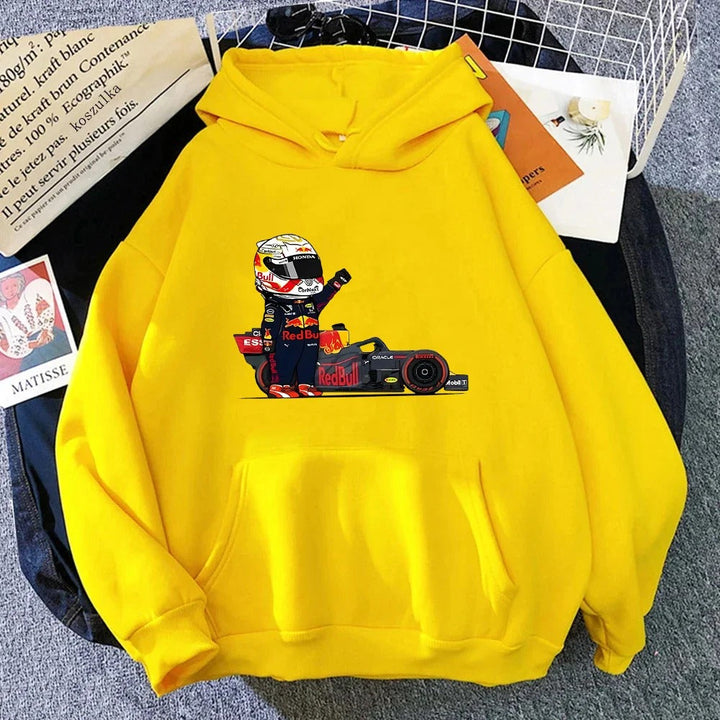 Stilla | Unisex Hættebluse Med Miniature F1 Tryk
