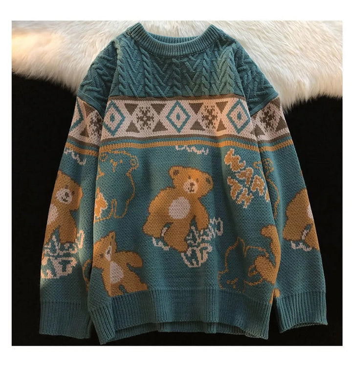 Stilla | Damepullover med bjørnedesign og norsk tryk
