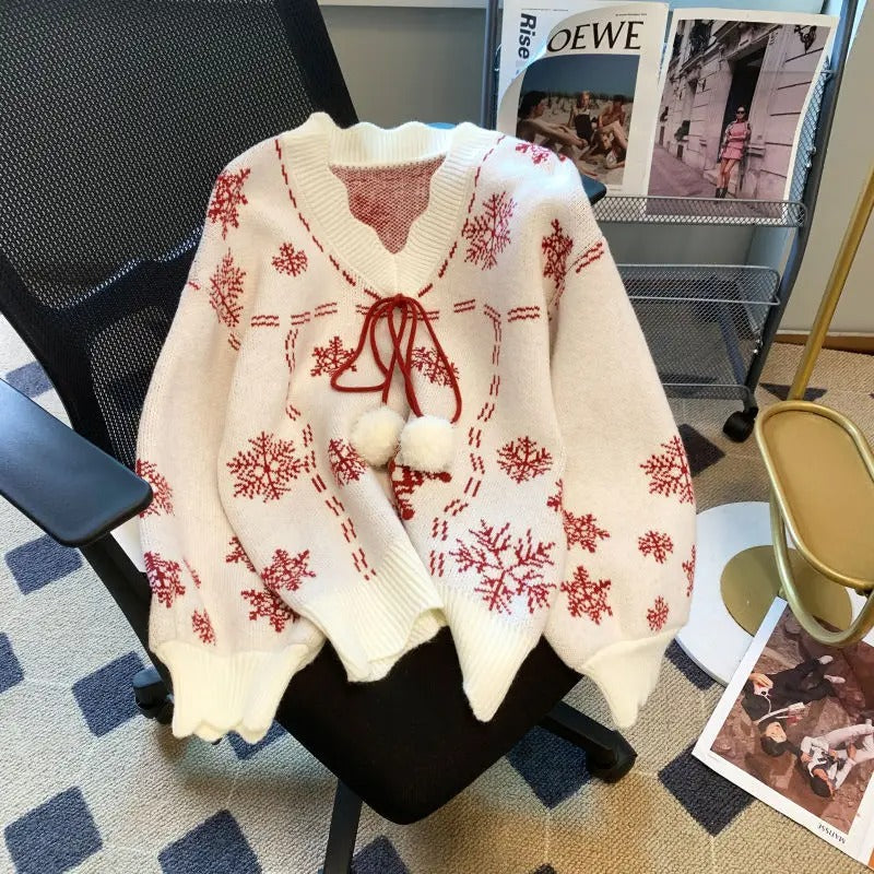 Stilla | Dame strikjakke julemotiv