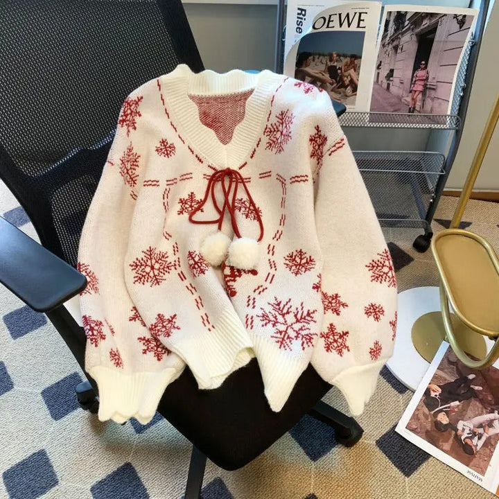 Stilla | Dame strikjakke julemotiv