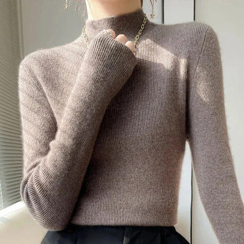 Stilla | Dame sweater med rullekrave Negasi