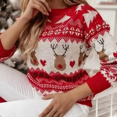 Stilla | Pullover Med Renmotiv