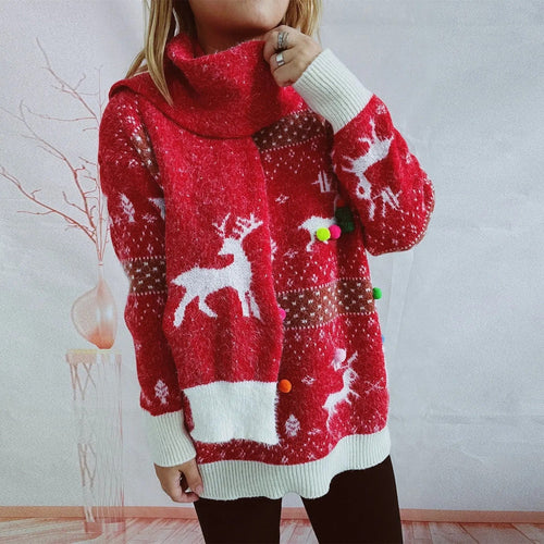 Stilla | Sweater til kvinder med rensdyr-print