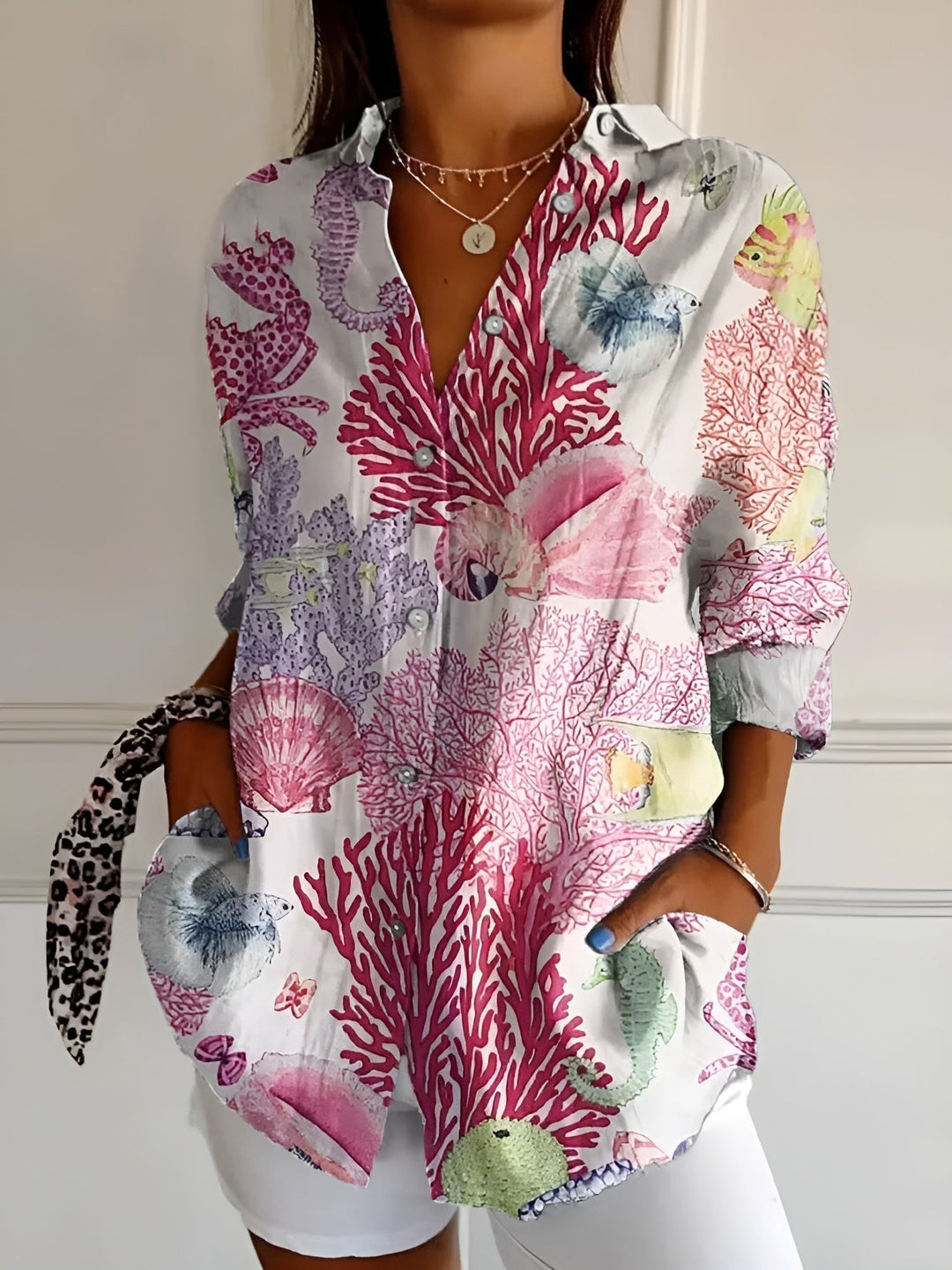 Stilla | Blomster Breeze Button up Skjorte