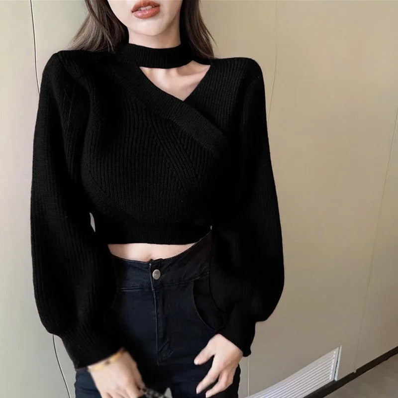 Stilla | Kort Sweater Til Kvinder Med Udsnit