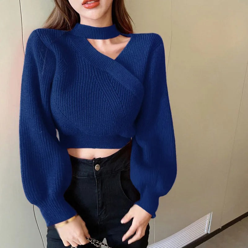 Stilla | Kort Sweater Til Kvinder Med Udsnit