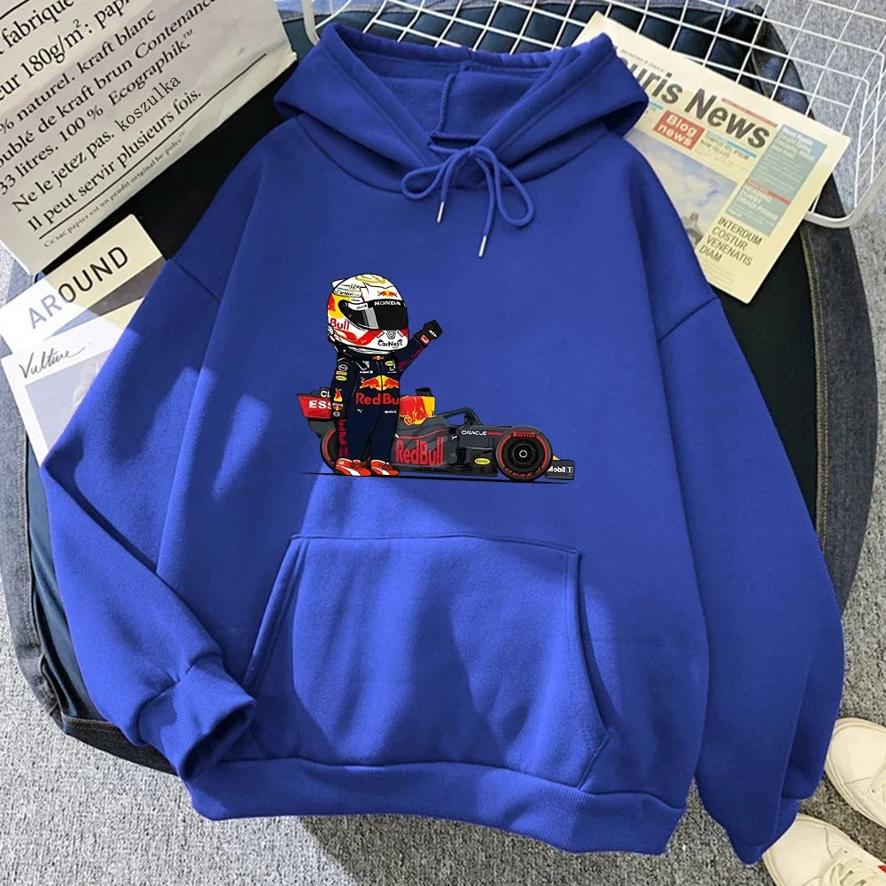 Stilla | Unisex Hættebluse Med Miniature F1 Tryk