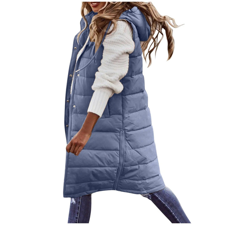 Stilla | Lang Quilted Jakke Med Hætte