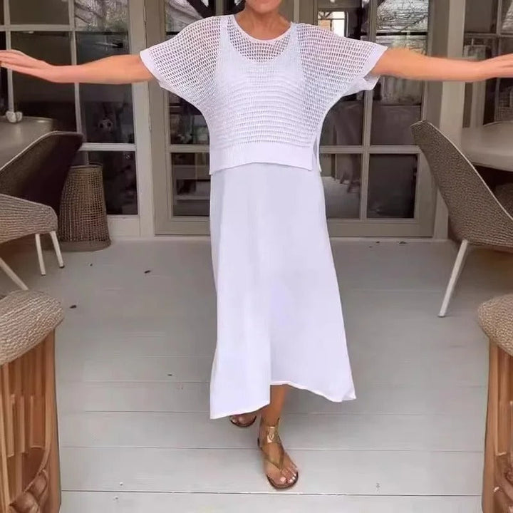 Stilla | Elegant To-delt Kjole Gennemsigtig Bluse