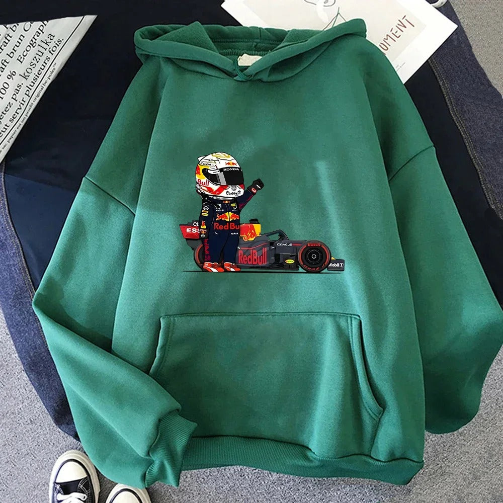 Stilla | Unisex Hættebluse Med Miniature F1 Tryk