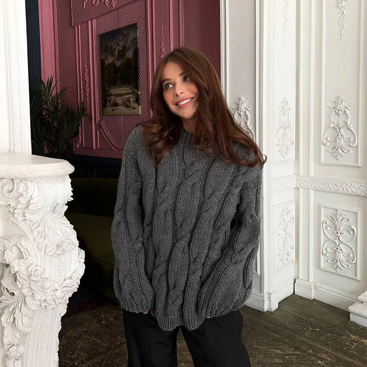 Stilla | Størrelse Strikpullover Med Brede Ærmer Til Kvinder
