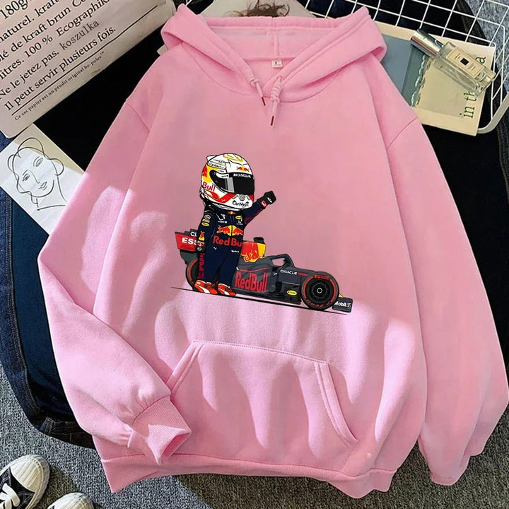 Stilla | Unisex Hættebluse Med Miniature F1 Tryk