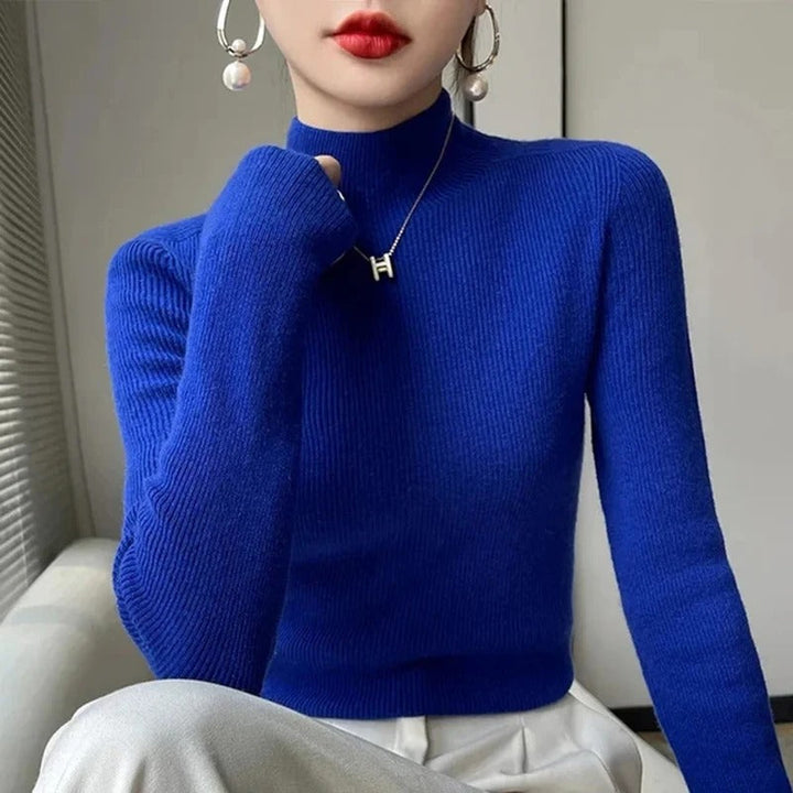 Stilla | Dame sweater med rullekrave Negasi