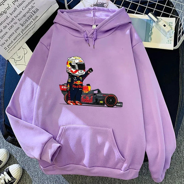 Stilla | Unisex Hættebluse Med Miniature F1 Tryk