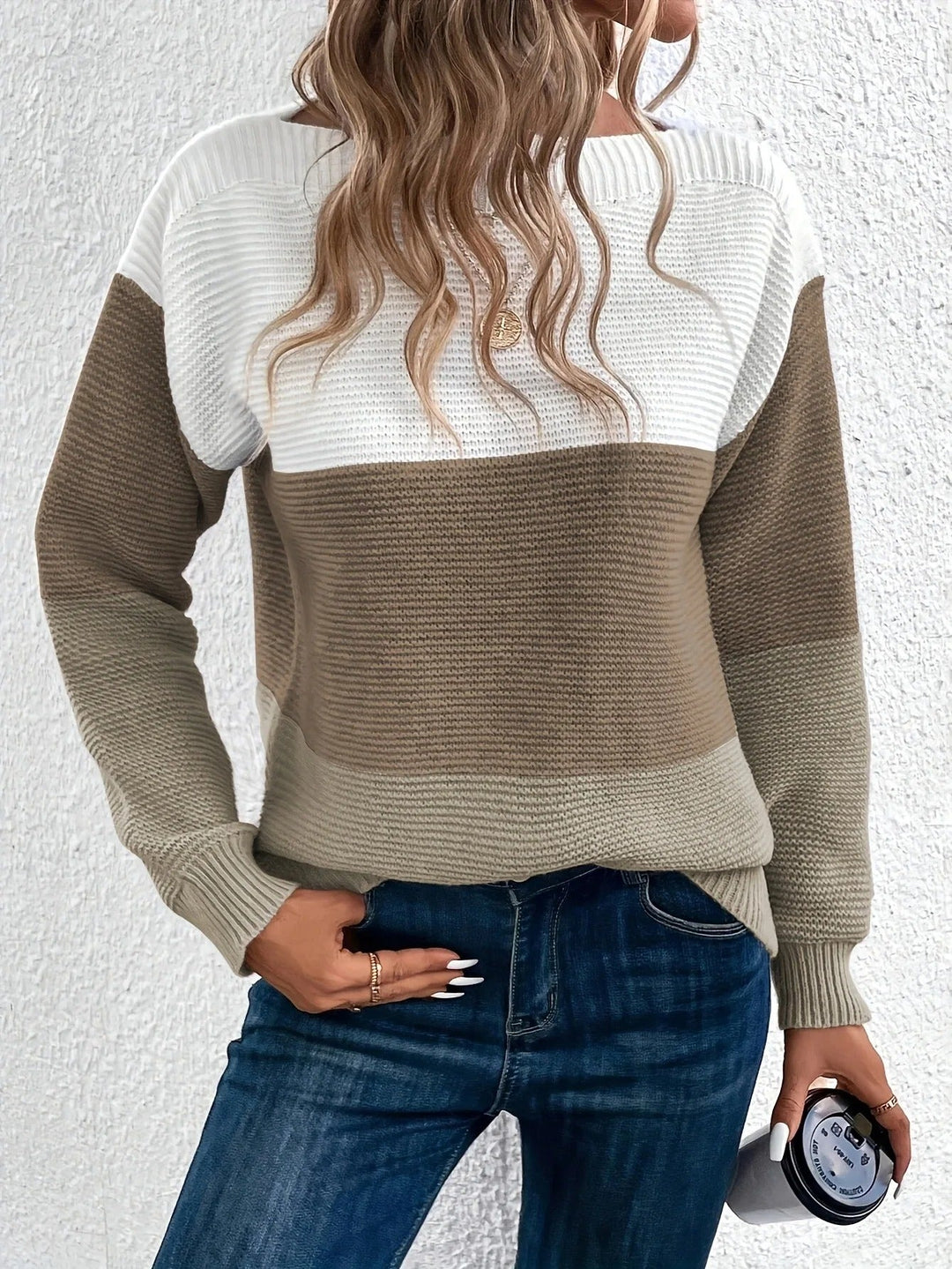 Stilla | Elegant Patchwork Pulli Til Damer Til Efteråret og