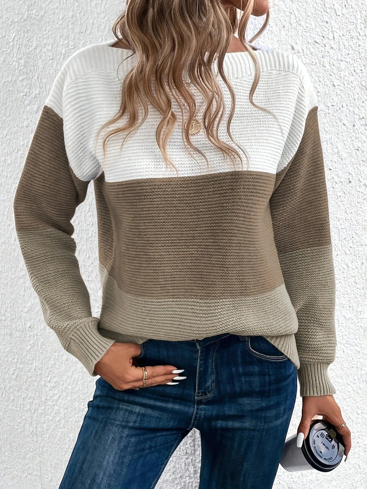 Stilla | Elegant Patchwork Pulli Til Damer Til Efteråret og