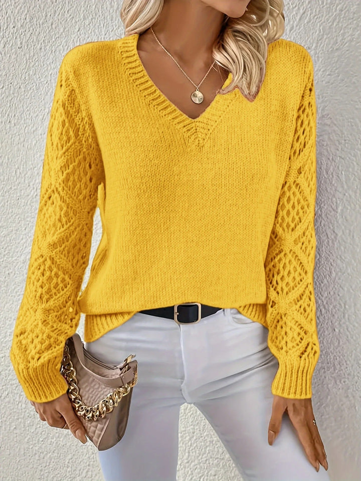 Stilla | Mode Sweater Med V Udsnit