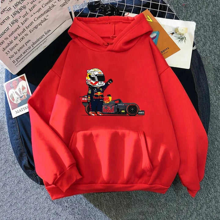 Stilla | Unisex Hættebluse Med Miniature F1 Tryk