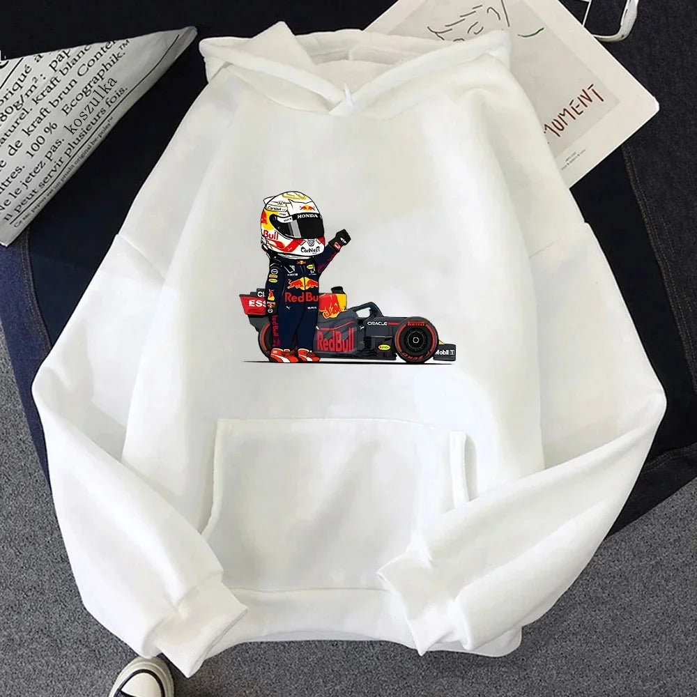 Stilla | Unisex Hættebluse Med Miniature F1 Tryk