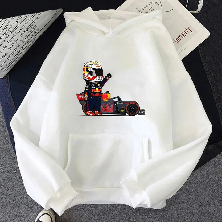 Stilla | Unisex Hættebluse Med Miniature F1 Tryk